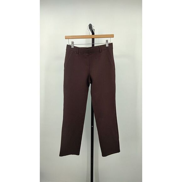 Quince Pants - Quince Women Ultra-Stretch Ponte Straight Leg Pants Espresso S